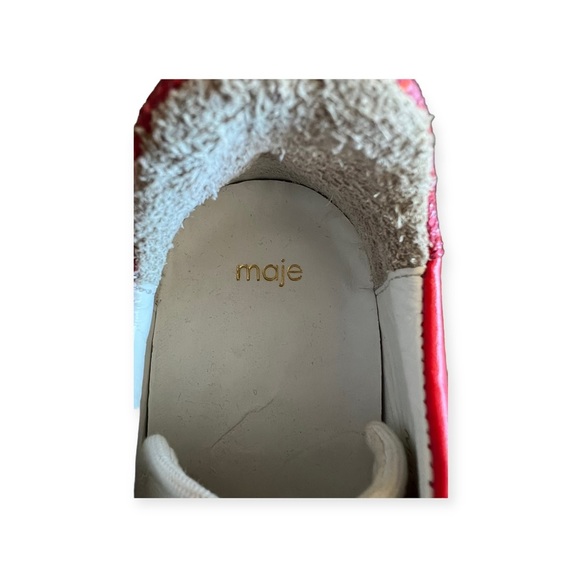 🎁 MAJE Frencha fashion Sneakers shoes red glitter Size 38/8 🎁 - Picture 7 of 9